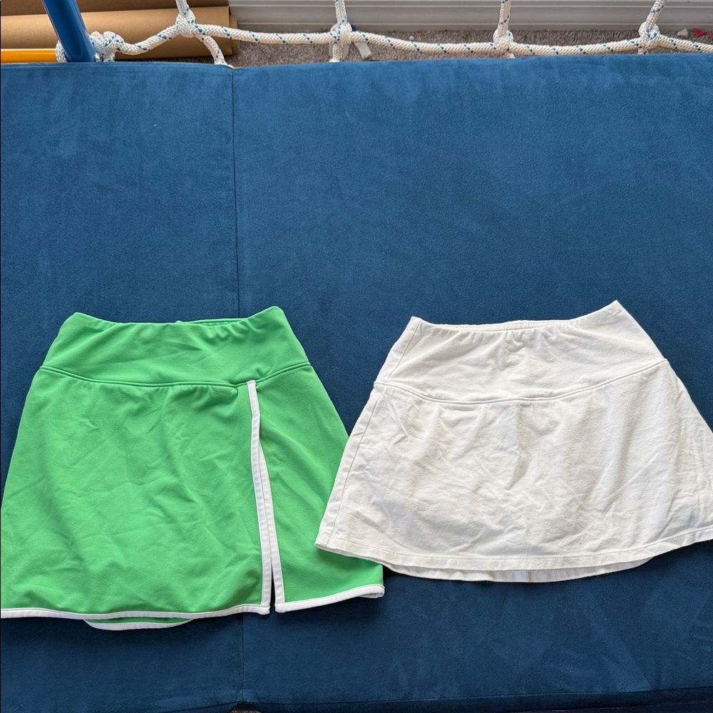 Wild Fable Green and White & white athletic skort